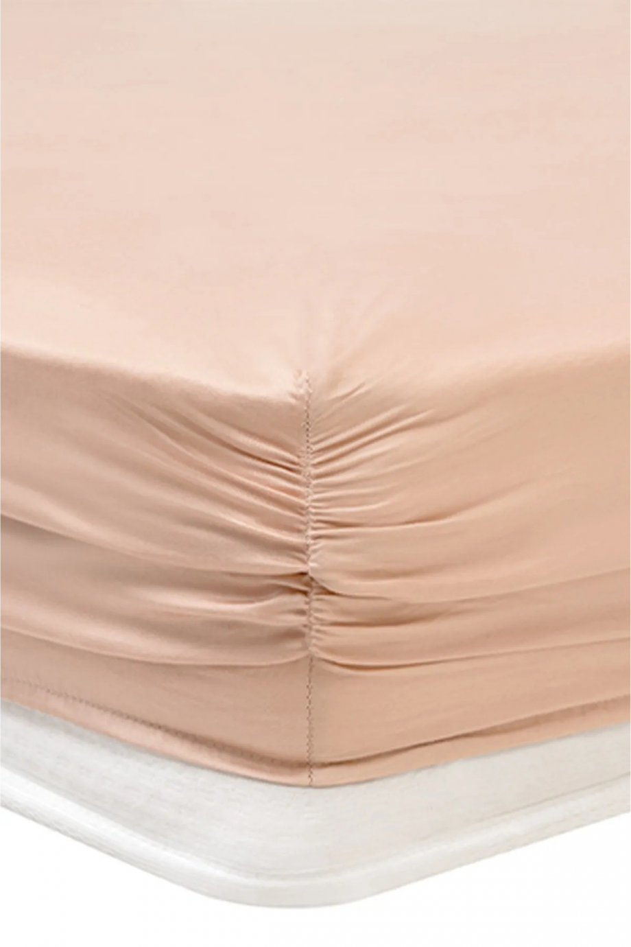 Maisy Bambu Saten Battal Boy Lastikli Çarşaf - Blush