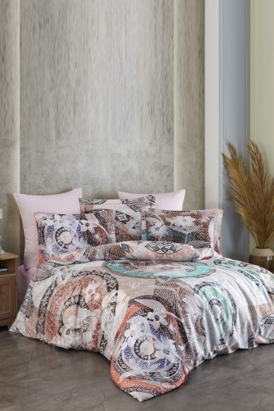 (Family Size) Bambu Saten Nevresim Takımı