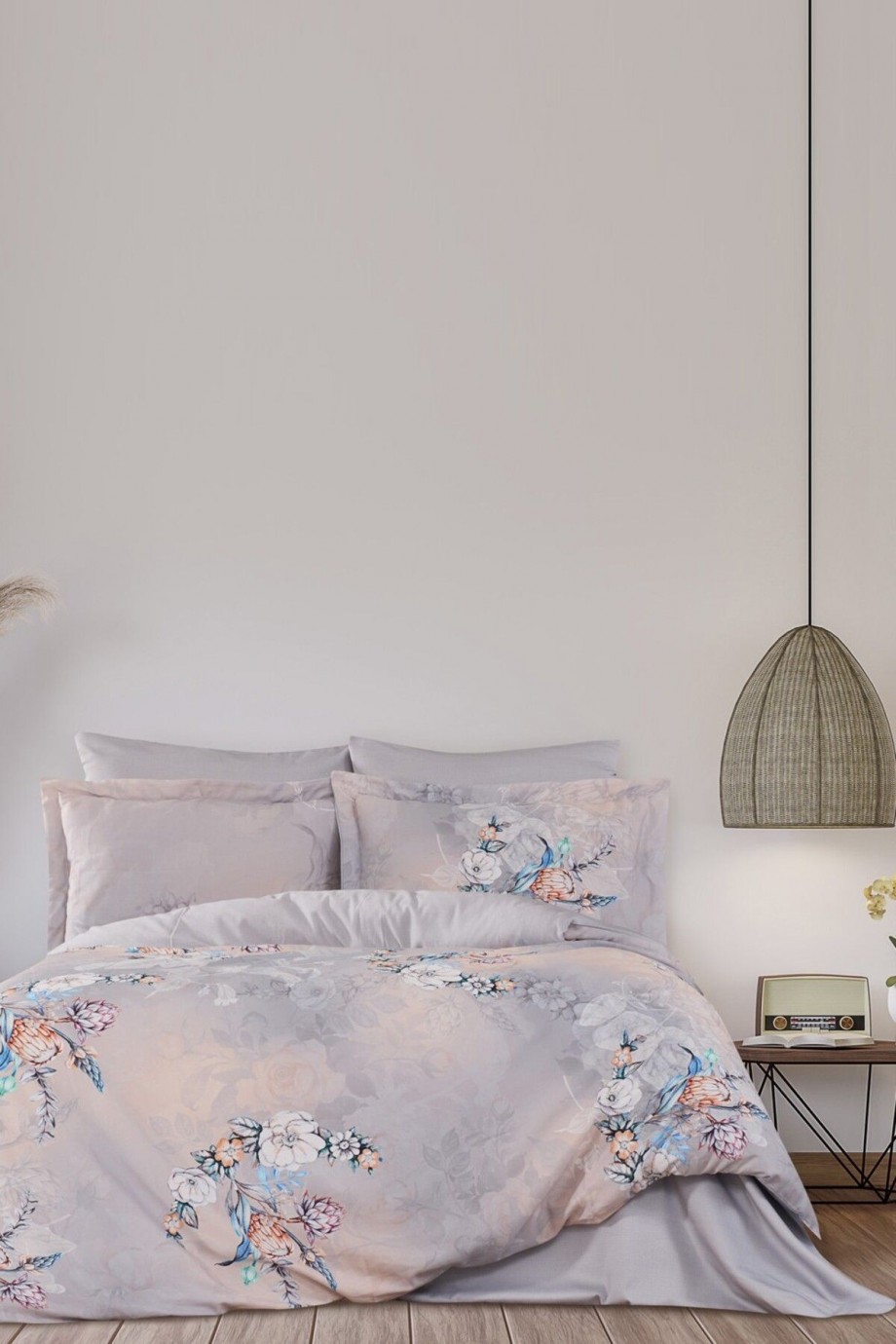 Çift Kişilik Bambu Saten Nevresim Takımı