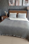 Antrasit 6 Kat Müslin Çift Kişilik 240x260 Yorgan/2 Adet 50x70cm Yastık Kılıfı 6 Katlı Multi Muslin