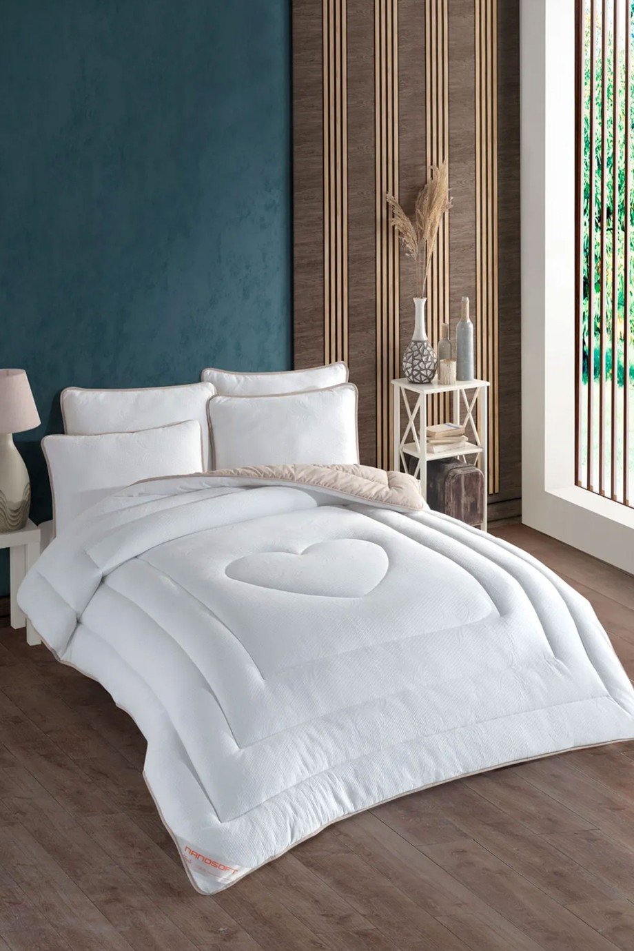 King Size Amore Yorgan 230 X 260 Cm -cappuccino King Size Amore Yorgan 230 X 260 Cm -cappuccino